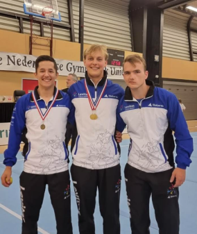 Drie Levitasturners Stefano, David en Luuk